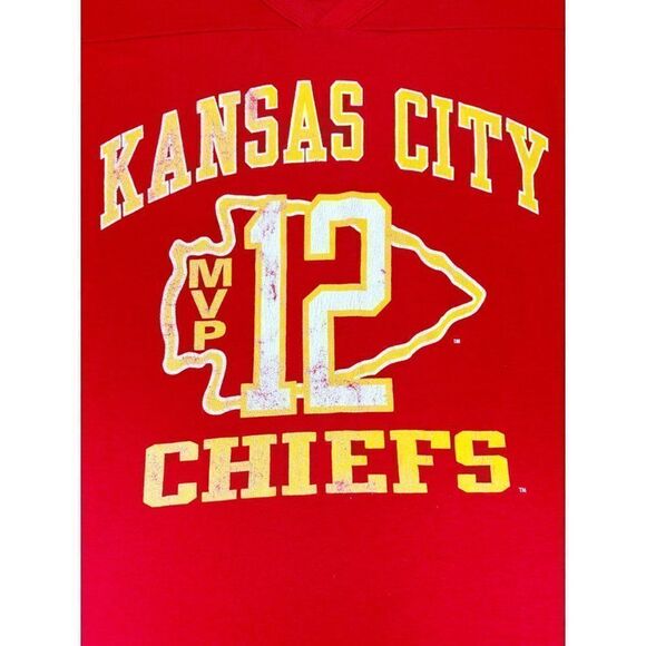 Vintage 80s NFL Kansas City Chiefs Jersey T-Shirt Red XL Single Stitch Football - Picture 4 of 10